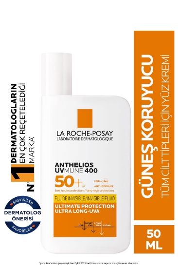 La Roche Posay Anthelios Uvmune 400 Invisible Fluid SPF50+Güneş Kremi 50 ml