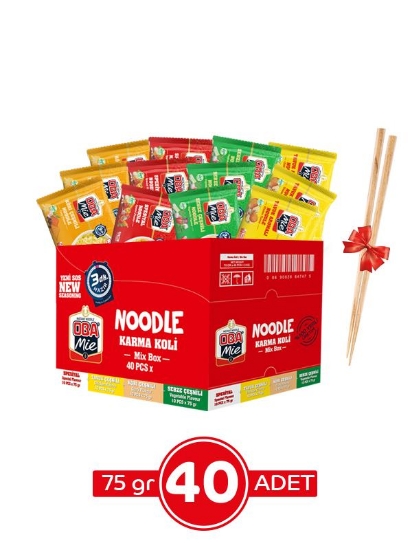 Oba Mie Karma Çeşnili Hazır Noodle 40'lı