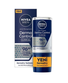 Nivea Men Derma Control Clinical Stick Deodorant, terleme karşı deodorant, koku önleyici deodorant, stick deodorant, erkek deodorantı, Nivea deodorant, 48 saat deodorant, 96 saat deodorant, hassas ciltler için deodorant, dermatolojik test edilmiş deodorant, beyaz iz bırakmayan deodorant