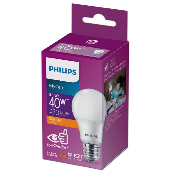 PHILIPS LED 5-40W AMPUL 2700K SARI IŞIK