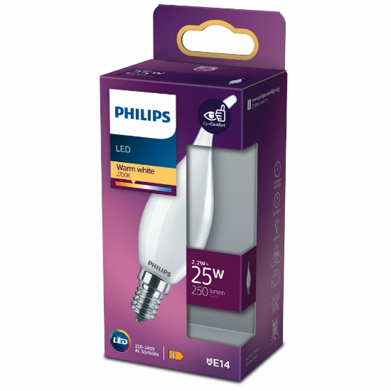 PHILIPS FILAMENT 25W E14 İNCE DUYLU MUM AMPUL SARI IŞIK