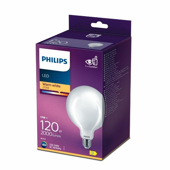 PHILIPS FILAMENT 120W GLOBE AMPUL G120 SARI IŞIK 2700K