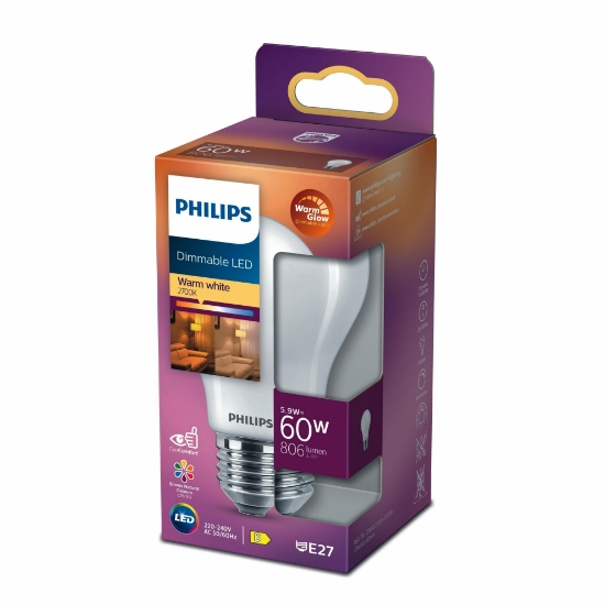 PHILIPS FILAMENT 60W BUZLU DİMLENEBİLİR AMPUL SARI IŞIK 2700K