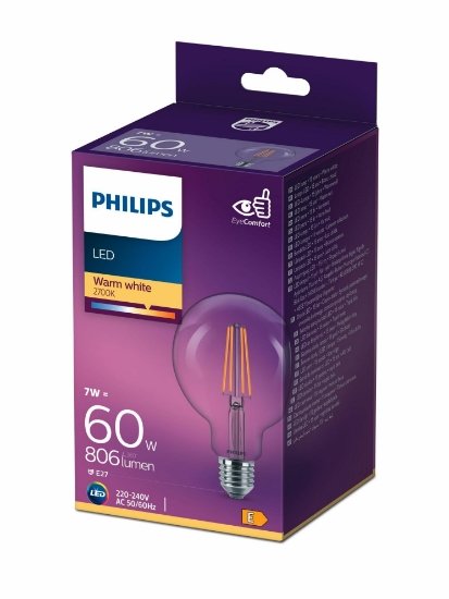 PHILIPS 60W FILAMENT GLOBE AMPUL G93 SARI IŞIK 2700K