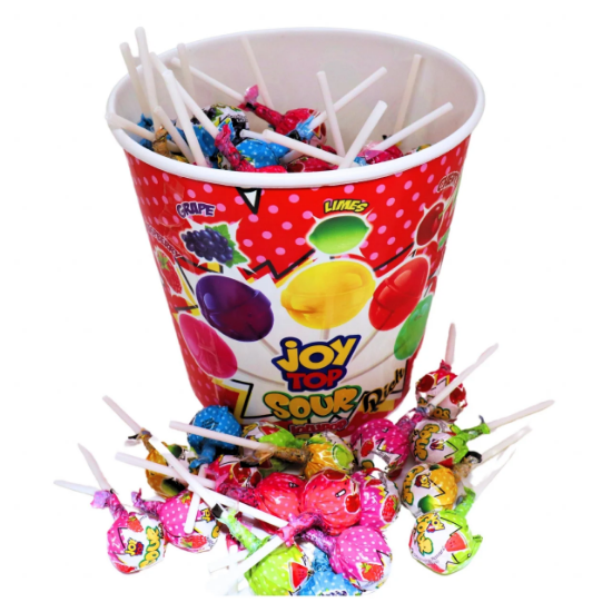 Bonart Joytop Sour Lolipop Şeker 11G (Kova) 100'lü Paket