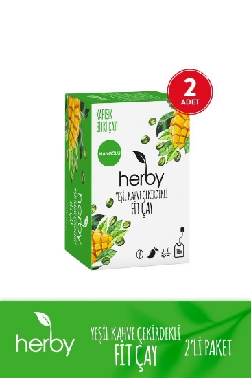 Herby  Yeşil Kahve Çekirdekli Fit Çay 2'li