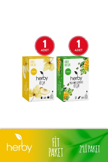 Herby Fit Çay 2'li (Ayvalı Fit Çay, Yeşil Kahve Çekirdekli Fit Ça