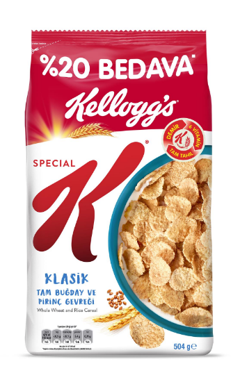 Special K Klasik Kahvaltılık Tam Buğday Ve Pirinç Gevreği 504 Gr,