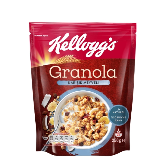 Kellogg's Karışık Meyveli Granola 250 Gr,%45 Yulaf içerir,Lif Kay