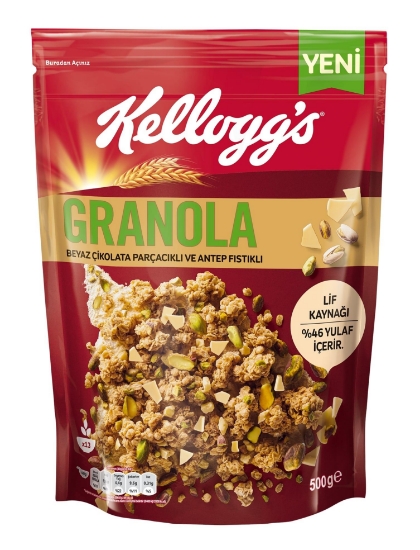 Kellogg's Granola Beyaz Çikolatalı ve Antep Fıstıklı 500 Gr,Avant