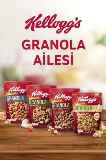 Kellogg's 4lü Granola Paketi,Çikolata Parçacıklı&Fındık,Klasik,Me