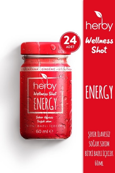 Herby Energy Shot 24'lü Paket Enerji Desteği Bitki Bazlı İçecek 6