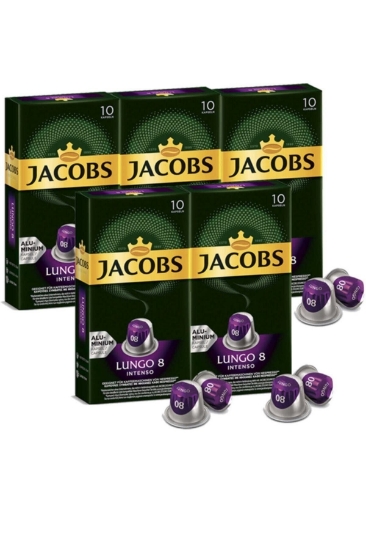 Jacobs Lungo 8 Intenso Nespresso Uyumlu Alüminyum Kapsül Kahve 10