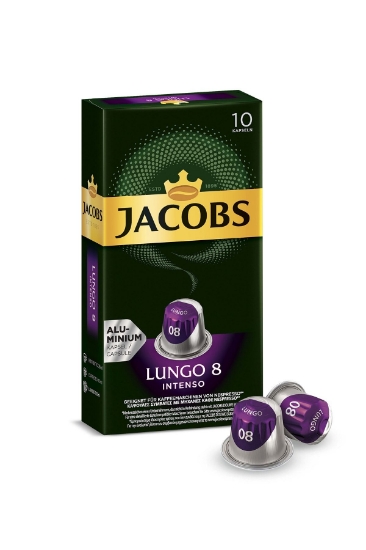 Jacobs Lungo 8 Intense Kapsül Kahve Nespresso Uyumlu 10 Kapsül