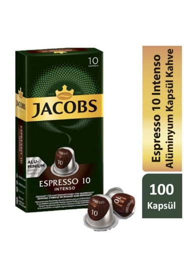 Jacobs Espresso 10 Intenso Nespresso Uyumlu Alüminyum Kapsül Kahv