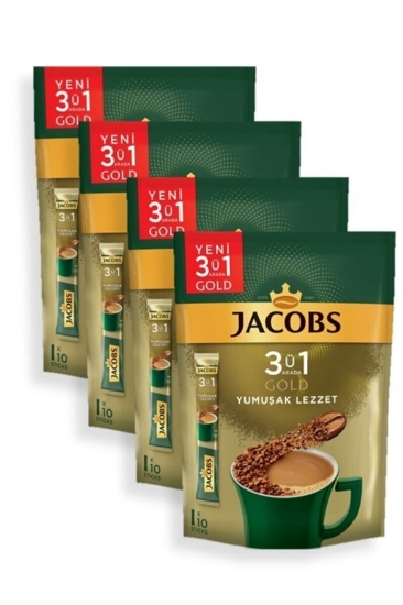 Jacobs Gold 3ü1 Arada Yoğun Lezzet  18 GR 10 Adet X 4