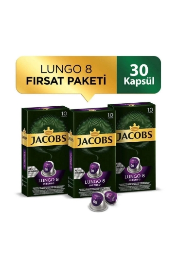 Jacobs Lungo 8 Intenso Nespresso Uyumlu Alüminyum Kapsül Kahve 10