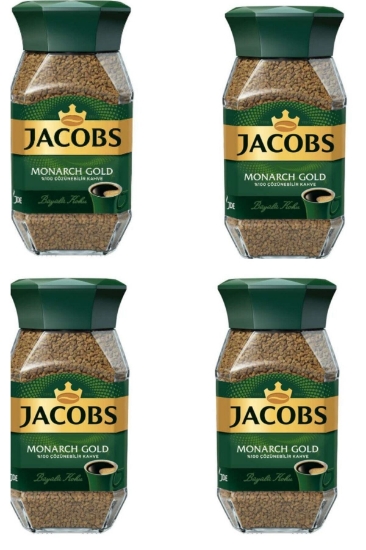 Jacobs Monarch Gold Cam Kavanoz Granül Kahve 47,5 gram x 4 Adet