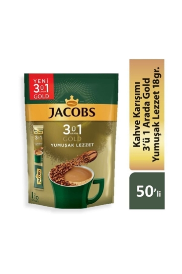 Jacobs Gold 3ü1 Arada Yoğun Lezzet  18 GR 10 Adet X 5