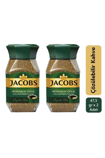 Jacobs Monarch Gold Cam Kavanoz Granül Kahve 47,5 gram x 2 Adet