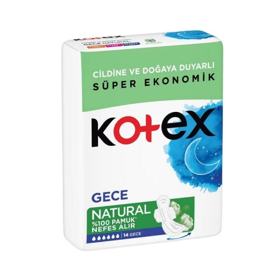 Kotex Natural Ultra Quadro Gece Hijyenik Ped 14'lü