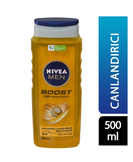 nivea, nivea men, nivea men duş jeli, erkek duş jeli, vücut şampuanı, yüz şampuanı, nivea men boost ,duş jeli 500 ml satın al, nivea men duş jeli 500 ml fiyat