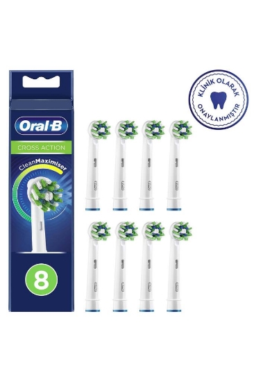 Oral-B Cross Action 8’lı Cleanmaximizer Teknolojili Yedek Fırça B