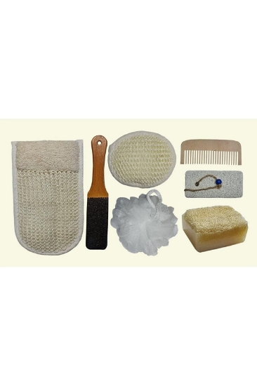 Fashıon Beauty Sisal Banyo Seti 7'li  Lüks Ay-2100