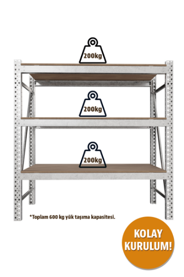 Ağır Yük Raf Ünitesi 180x180x60 cm