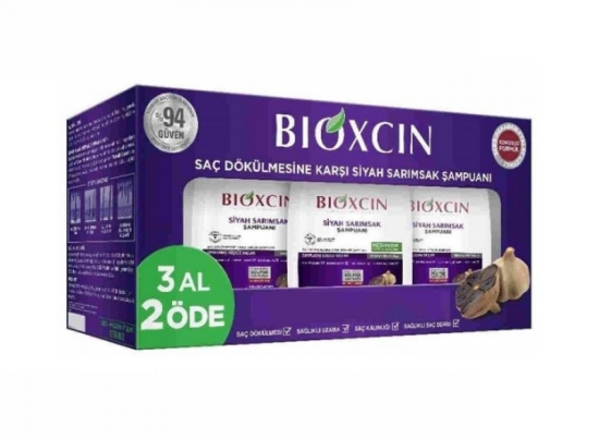 Bioxcin Siyah Sarımsak Şampuanı 300ml 3'lü