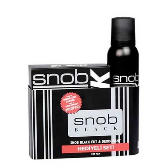 Snob Erkek Parfümü Black EDT 100 ml + Deodorant 150 ml