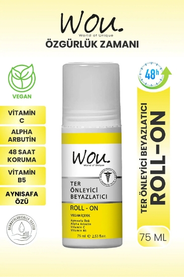 Wou Ter Önleyici Beyazlatıcı Roll-On Deodorant 75 ml