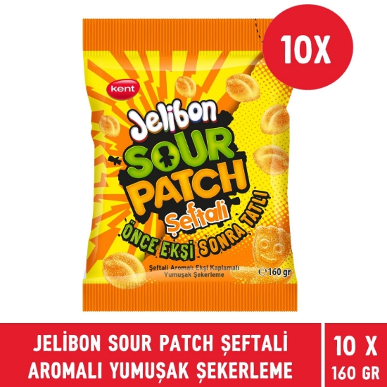 Jelibon Sour Patch Şeftali Aromalı Yumuşak Şekerleme 160 gr - 10 Adet