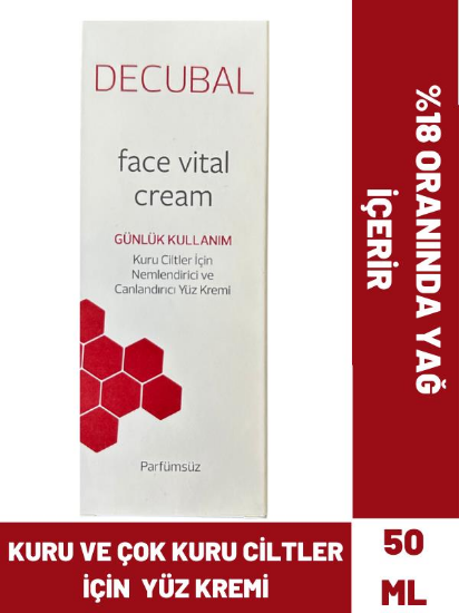 Decubal Face Vital  Kuru ve Hassas Ciltler İçin Ekstra Besleyici 