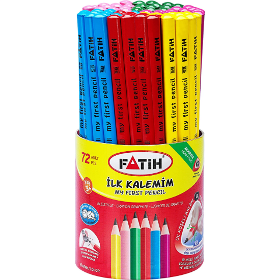 Fatih Jumbo Üçgen İlk Kalemim Renkli 72'li Paket