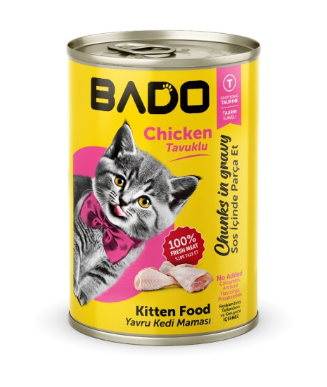 Bado 400 Gr Yaş Yavru Kedi Maması Tavuk Etli 