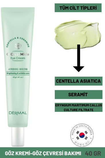 Dermal CICA x Mide Centella Asiatica ve Seramid Özlü Eye Cream Gö