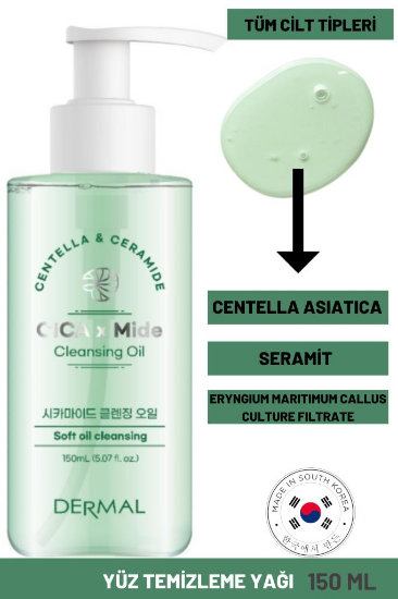 Dermal CICA x Mide Cleanser Oil Centella Asiatica ve Seramid Özlü