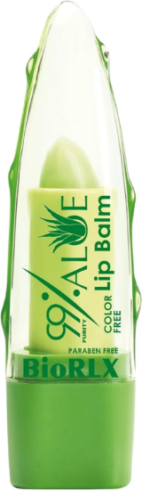 BioRLX Dudak Balmı %99 Aloe Vera Color Free Renksiz Nemlendirici Cilt Bakım (3,5g)