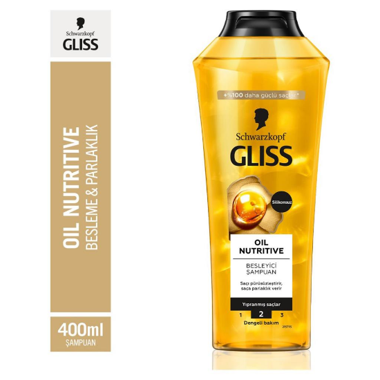 Gliss Oil Nutritive Besleyici Şampuan Yıpranmış Saçalar 400 ml