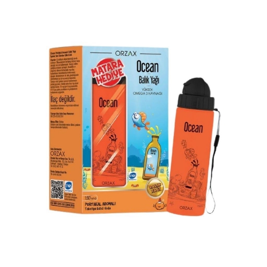 Ocean Balık Yağı Portakal Aromalı Matara Hediyeli 150 Ml