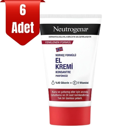 Neutrogena El Kremi Konsantre Parfümsüz 6'lı Paket 50 Ml