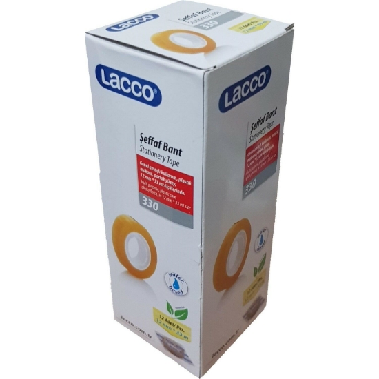 Lacco 330 Büro Bandı 12 mm x 33 m 12'li