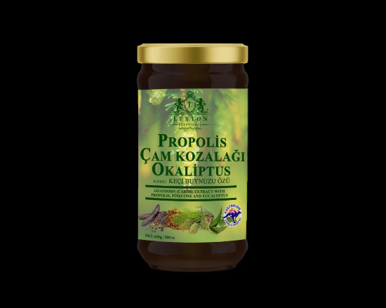 Lexton Propolis, Çam Kozalağı ve Okaliptus Katkılı Nane Arom. Harnup Özü 640 gr