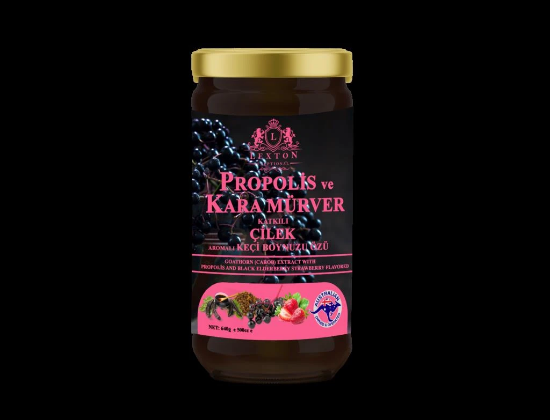 Lexton Propolis ve Karamürver Katkılı Çilek Arom. Harnup Özü 640 gr