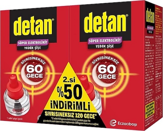 Detan 120 Gece Elektrolikit 2.si %50 Yedek