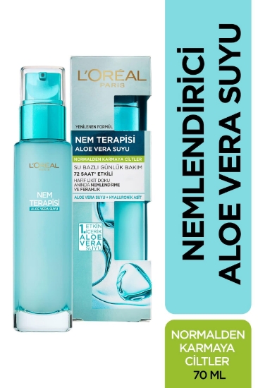 L'Oreal Paris Nem Terapisi Aloe Vera Suyu Normalden Karmaya Ciltler Krem 70 Ml