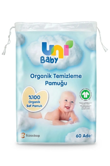 Uni Baby Organik Temizleme Bezi Pamuğu 60 Adet