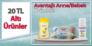 20 TL Altı Anne&Bebek Ürünleri kampanya resmi