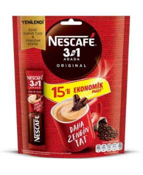 Nescafe 3'ü 1 Arada 17,5 gr 15'li Paket Original